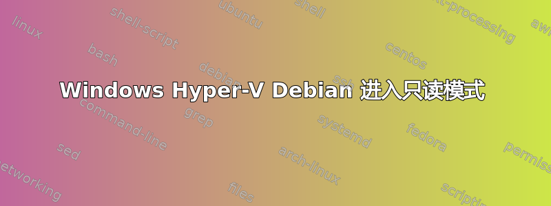 Windows Hyper-V Debian 进入只读模式