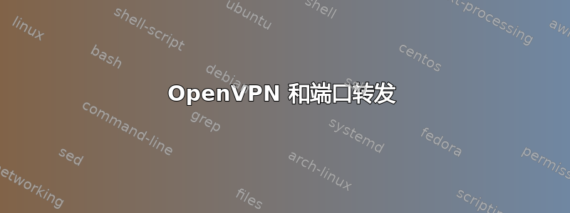 OpenVPN 和端口转发