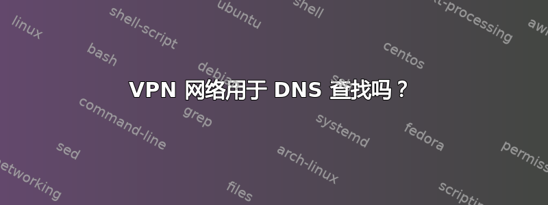 VPN 网络用于 DNS 查找吗？