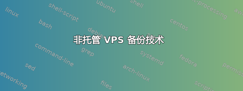 非托管 VPS 备份技术 