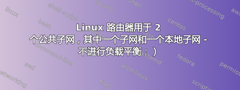 Linux 路由器用于 2 个公共子网，其中一个子网和一个本地子网 - 不进行负载平衡；）