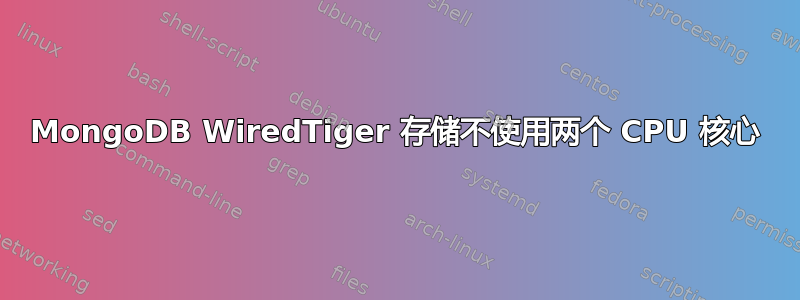 MongoDB WiredTiger 存储不使用两个 CPU 核心