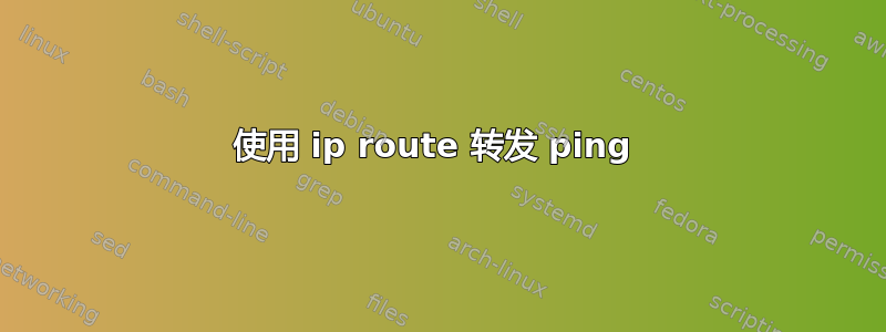 使用 ip route 转发 ping 