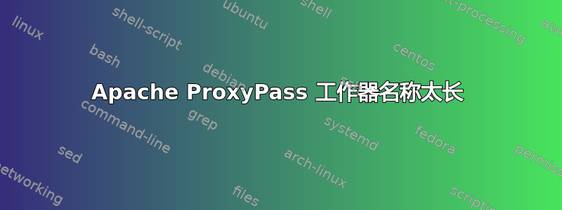 Apache ProxyPass 工作器名称太长