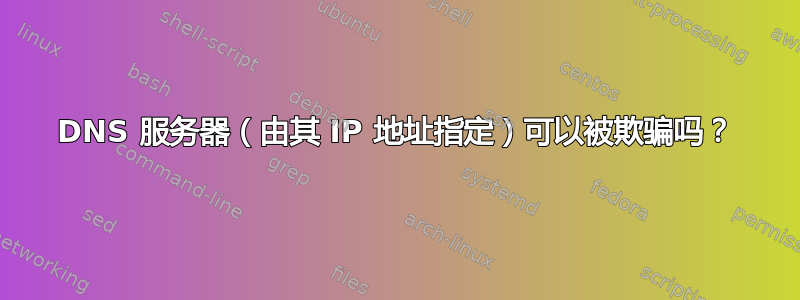 DNS 服务器（由其 IP 地址指定）可以被欺骗吗？