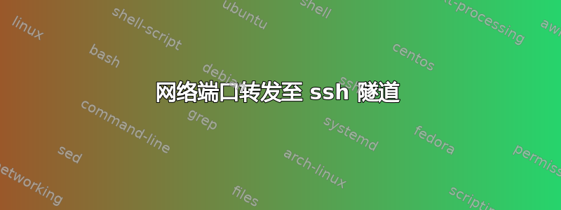 网络端口转发至 ssh 隧道