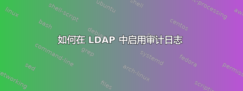 如何在 LDAP 中启用审计日志