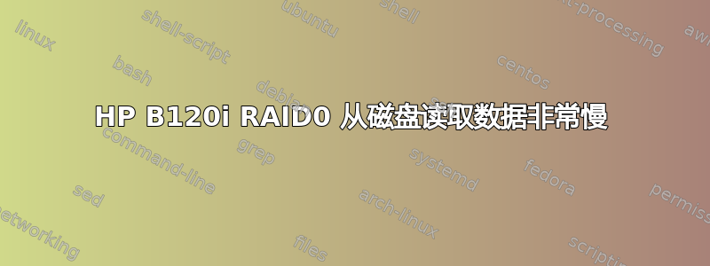 HP B120i RAID0 从磁盘读取数据非常慢