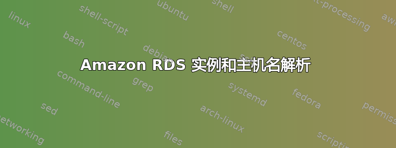 Amazon RDS 实例和主机名解析