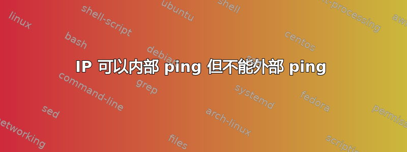 IP 可以内部 ping 但不能外部 ping