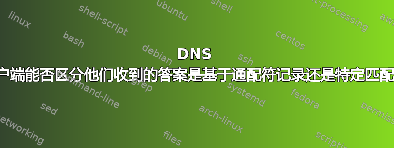 DNS 客户端能否区分他们收到的答案是基于通配符记录还是特定匹配？