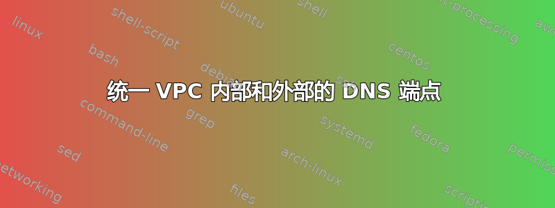 统一 VPC 内部和外部的 DNS 端点