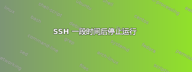 SSH 一段时间后停止运行