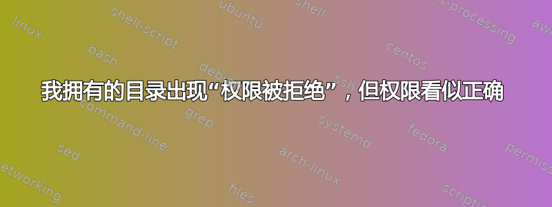 我拥有的目录出现“权限被拒绝”，但权限看似正确