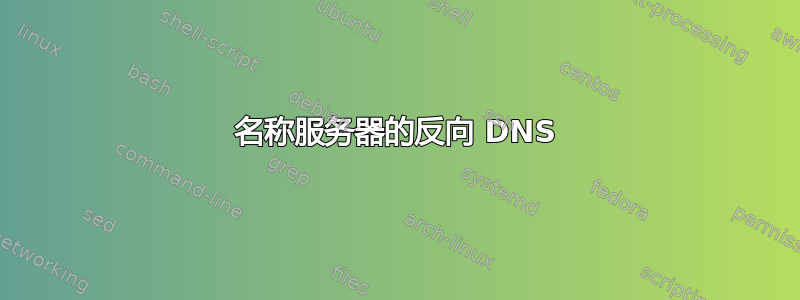 名称服务器的反向 DNS