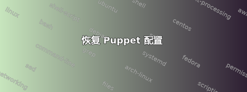 恢复 Puppet 配置