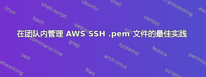 在团队内管理 AWS SSH .pem 文件的最佳实践