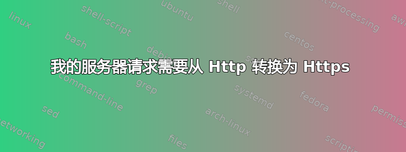 我的服务器请求需要从 Http 转换为 Https