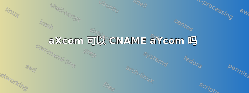 aXcom 可以 CNAME aYcom 吗