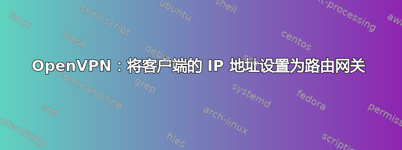 OpenVPN：将客户端的 IP 地址设置为路由网关