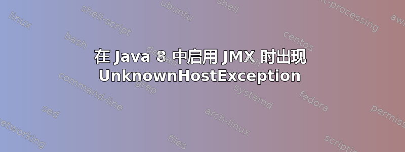 在 Java 8 中启用 JMX 时出现 UnknownHostException