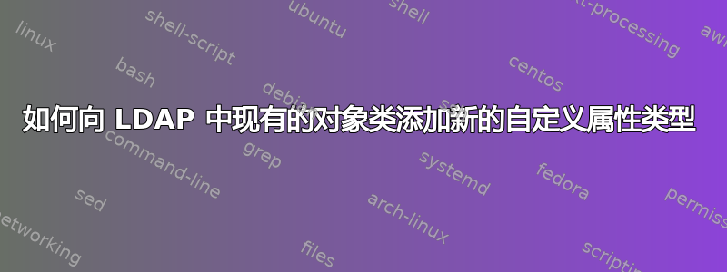 如何向 LDAP 中现有的对象类添加新的自定义属性类型