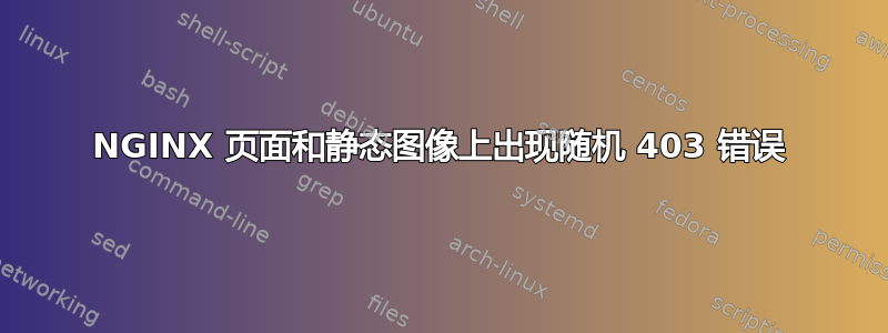 NGINX 页面和静态图像上出现随机 403 错误