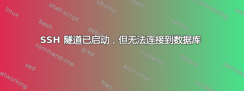 SSH 隧道已启动，但无法连接到数据库