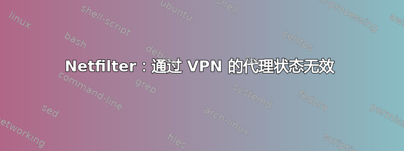 Netfilter：通过 VPN 的代理状态无效