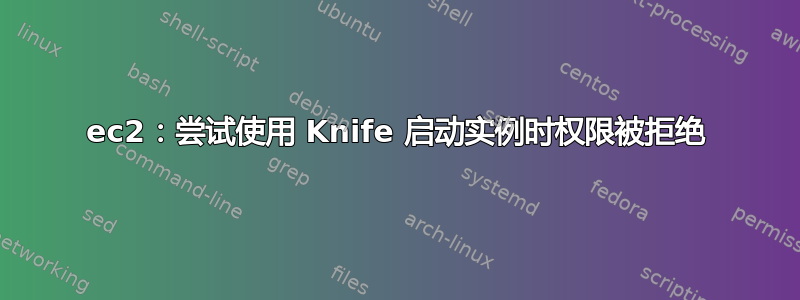 ec2：尝试使用 Knife 启动实例时权限被拒绝