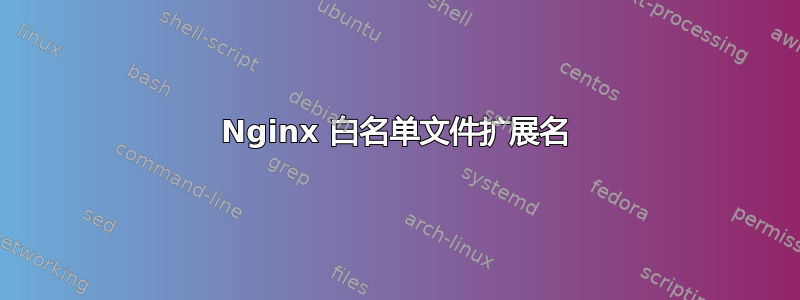 Nginx 白名单文件扩展名