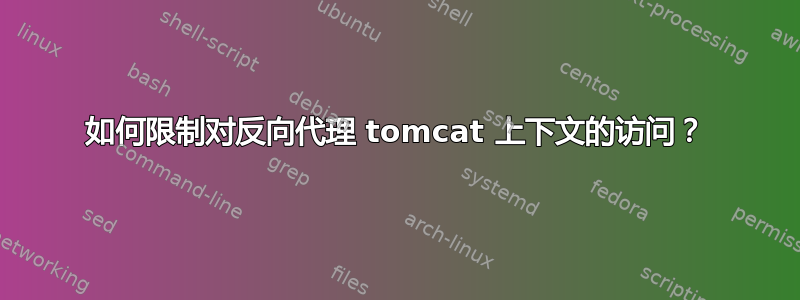 如何限制对反向代理 tomcat 上下文的访问？