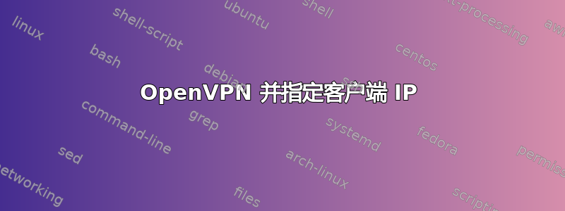 OpenVPN 并指定客户端 IP