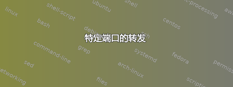 特定端口的转发