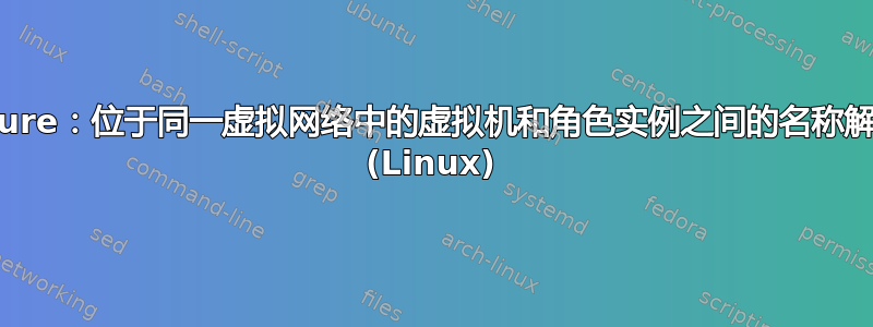 Azure：位于同一虚拟网络中的虚拟机和角色实例之间的名称解析 (Linux)