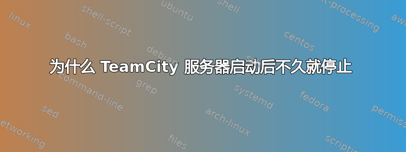 为什么 TeamCity 服务器启动后不久就停止