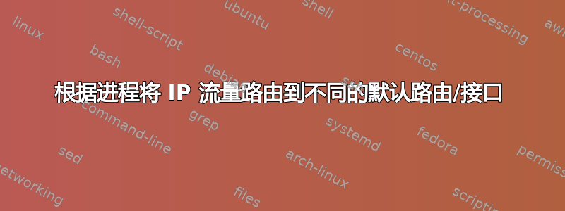 根据进程将 IP 流量路由到不同的默认路由/接口