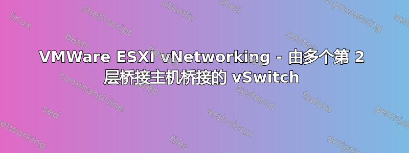 VMWare ESXI vNetworking - 由多个第 2 层桥接主机桥接的 vSwitch