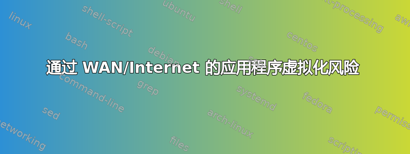 通过 WAN/Internet 的应用程序虚拟化风险