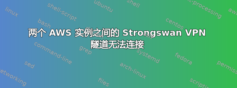 两个 AWS 实例之间的 Strongswan VPN 隧道无法连接