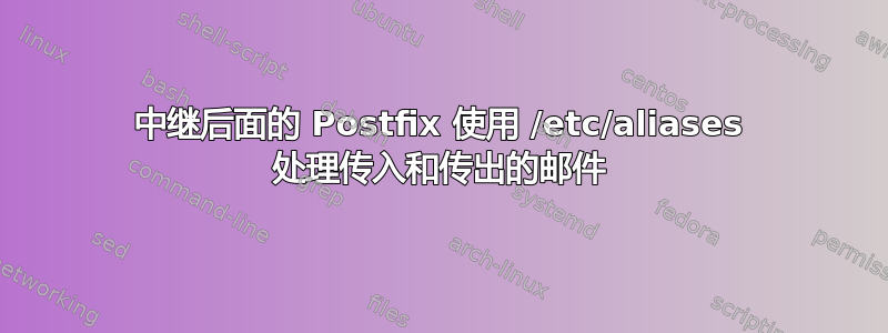 中继后面的 Postfix 使用 /etc/aliases 处理传入和传出的邮件