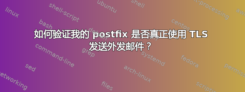 如何验证我的 postfix 是否真正使用 TLS 发送外发邮件？