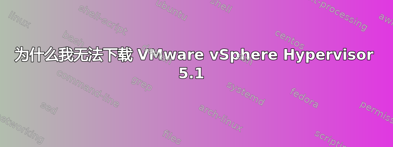 为什么我无法下载 VMware vSphere Hypervisor 5.1 