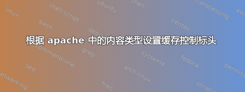 根据 apache 中的内容类型设置缓存控制标头