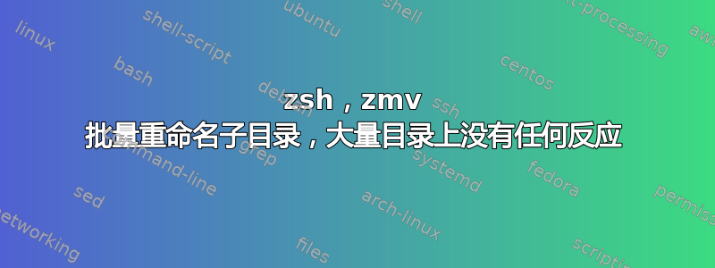 zsh，zmv 批量重命名子目录，大量目录上没有任何反应