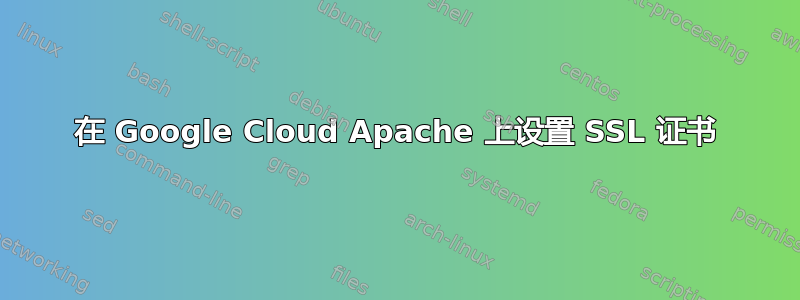 在 Google Cloud Apache 上设置 SSL 证书