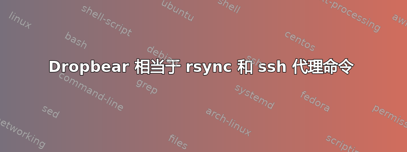 Dropbear 相当于 rsync 和 ssh 代理命令