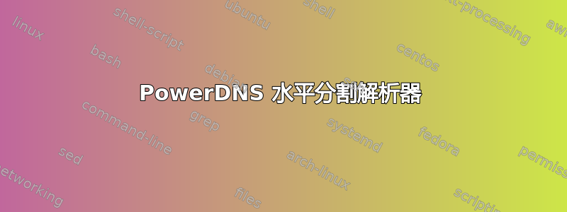 PowerDNS 水平分割解析器