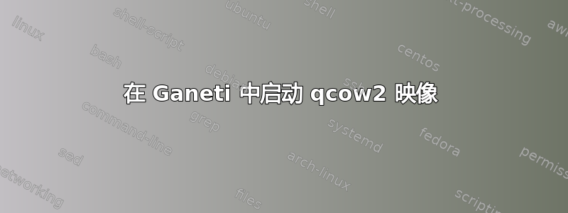 在 Ganeti 中启动 qcow2 映像