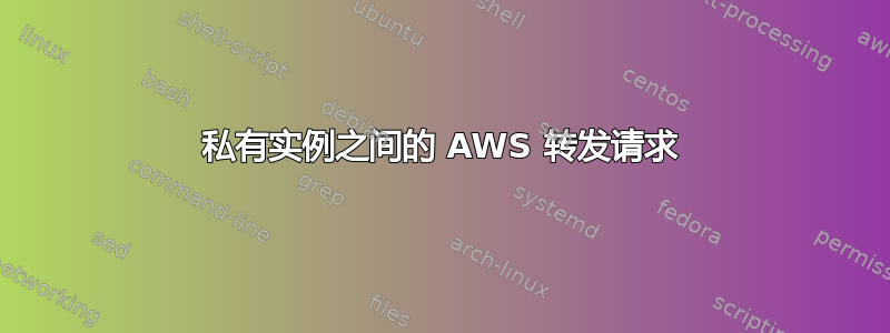 私有实例之间的 AWS 转发请求